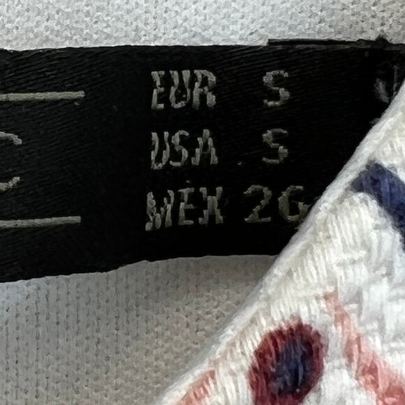 Zara Sleeveless Cutout Back Mini Romper Size S All Over Print Festival Chic Boho - Picture 3 of 8